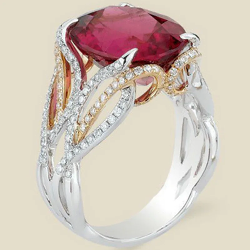 

Milangirl Classic Ring Round Rhinestone Ring Women Jewlery Engagement Lady