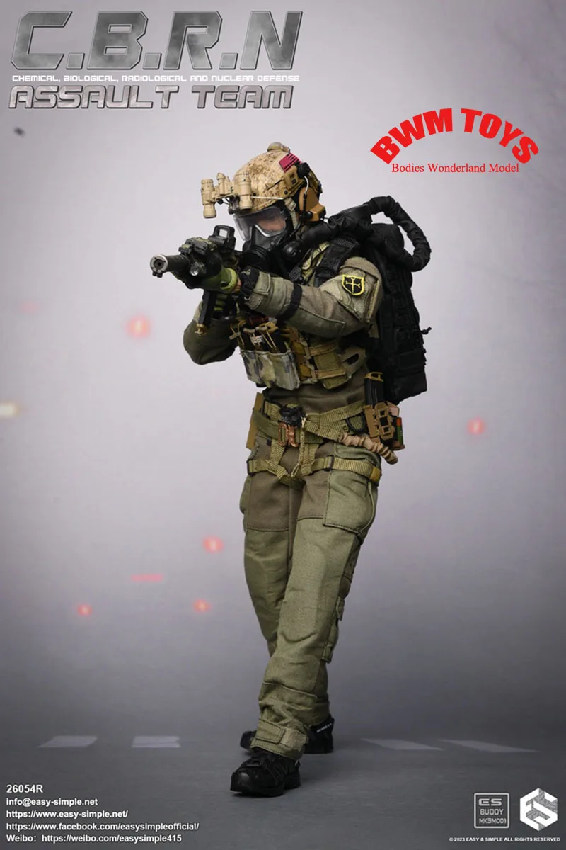 Фото Коллекционная модель Easy&Simple ES 26054R в масштабе 1/6. США. Полный набор штурмовой корпорации Team, 12-дюймовая подвижная фигурка солдата для фанатов №3