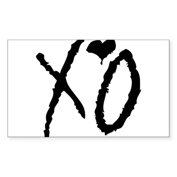 

Прямоугольный стикер XO на День святого Валентина для декора ноутбука, спальни, автомобиля, милый мультяшный модный чемодан для общественных мест