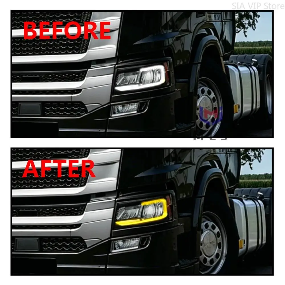Желтая светодиодная плата DRL для грузовиков Scania S500 S580 R650 R450 R P G Series 2655849 2379882 2379886, чип-источник света, автомобильные аксессуары (art.: 3920db77ac38e) - 3920db77ac38e
