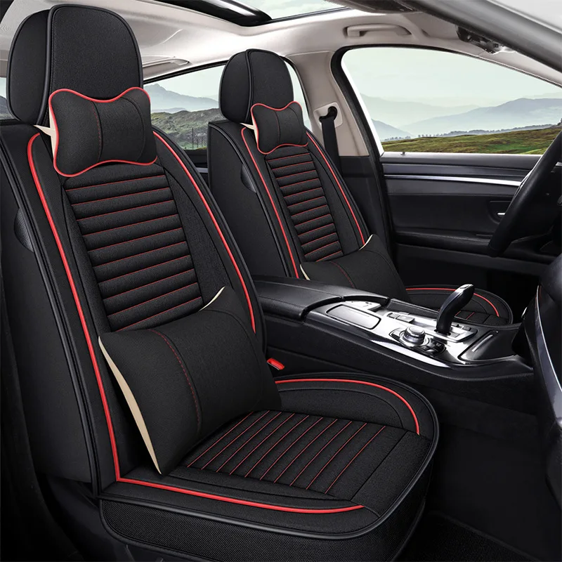 Роскошные льняные чехлы на автомобильные сиденья для Ford Ecosport Edge Escort Explorer F-150 F-350