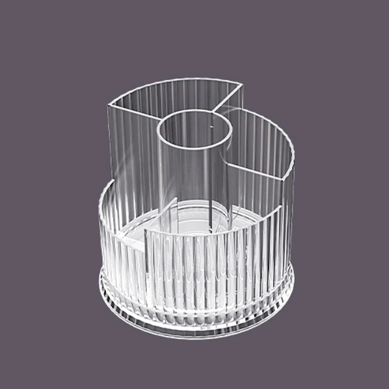 360 ° Вращающийся держатель для кистей макияжа косметических большая емкость