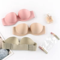 sexy women lingerie bralette backless push up invisible bra strapless for wedding dress with transparent back strap halter tops