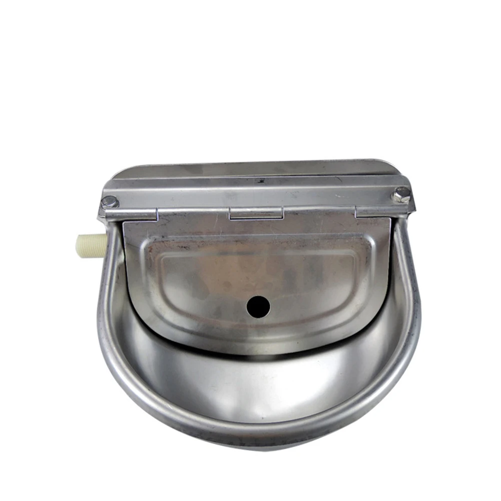 

Pet Supplies Drink Sheep Horse Stainless Steel Dog Cattle Automatic Float Cow Water Bowl Farming With Drain Hole Goat Trough