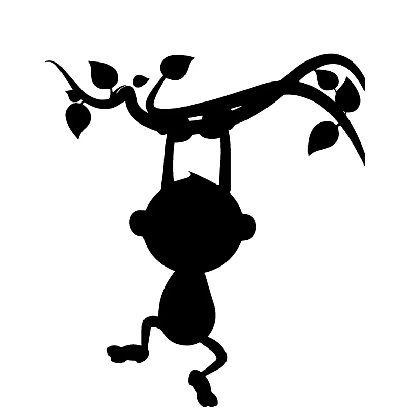 

N509# A Monkey Swaying On A Branch Cartoon Decor Car Trunk Vinyl Decal Car Sticker