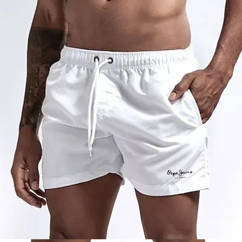 Короткие мужские товары быстро загруженные пляжные имбирытые короткие модные 2024