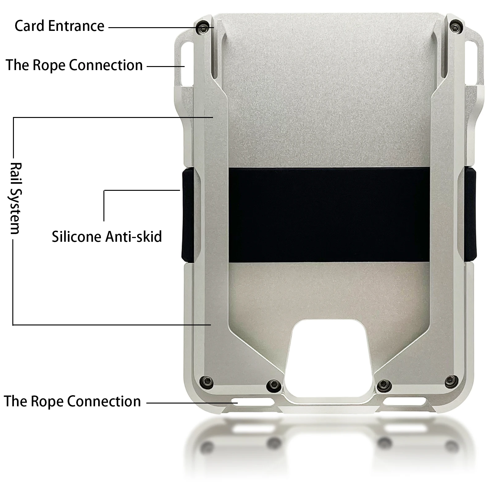 Алюминиевый металлический держатель для кредитных карт с идентификацией RFID.