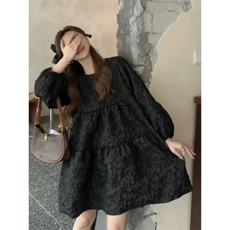 QWEEK готическое черное платье большого размера в стиле Харадзюку женские