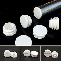 10pcs plastic round tube inserting end cap round steel pipe plug chair leg covers table foot socks floor protector pads parts