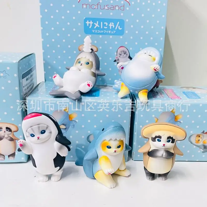 

Mofusand Cats Figures Fried Shaimp Gashapon Cosplay Action Figures Tempura Kawaii Handmade Ornaments Model Toys Gifts For Kid To