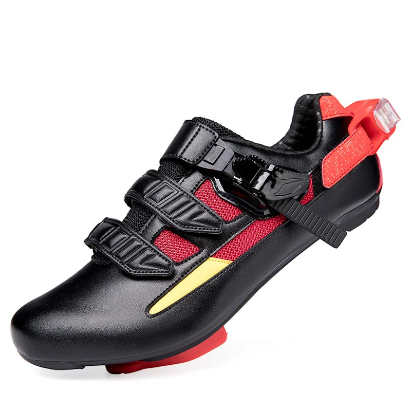 

Wear-resistant non-slip comfortable breathable low-top professional cycling shoes free detachable locks night riding lights