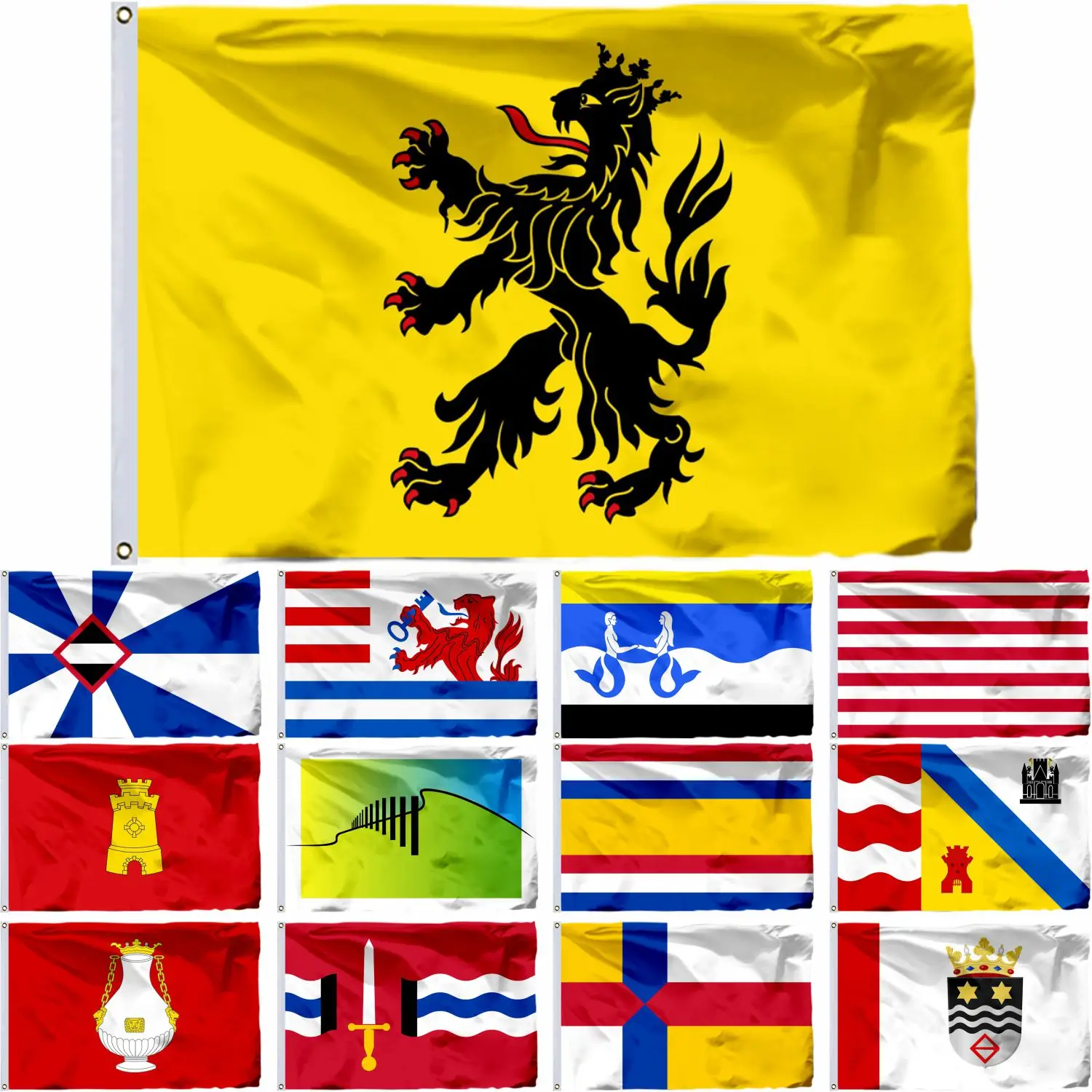 

Netherlands Zeeland City Hulst Flag Borsele of Goes 3X5FT Schouwen-Duiveland of Terneuzen 90X150CM Vlissingen Banner