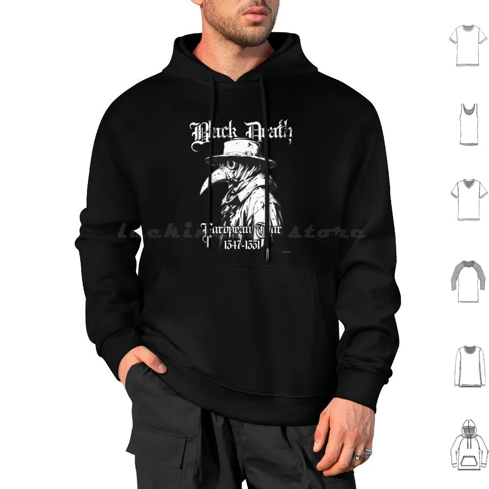 Фото Black Death European Tour 1347-1351 Толстовка из хлопка с длинными рукавами Black Death European Tour 1347–1351 Plague Macabre №1