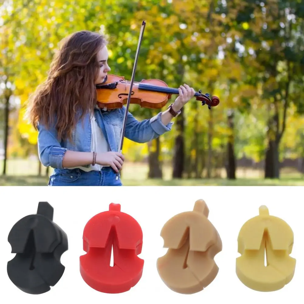 

Violin Rubber Silencer Helpful Lightweight Long Lasting Multicolor Mini Fiddle Violin Practice Mute Rubber Violin Accessories