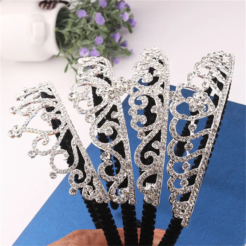 

Wholesale Cheap High Quality Rhinestones Kids Girls Crown Tiara Headband