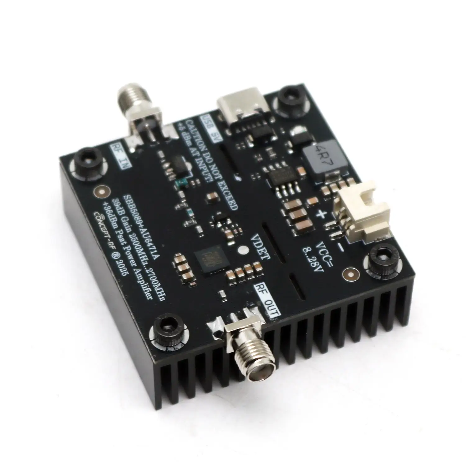 AU6471A 4W 2.4Ghz PA 4W RF POWER Усилитель 39dB Gain 2.2G-3.1GHz для 2.4G Bluetooth WIFI Drone Image Transfer Лора Зигби лора кейли последний сценарий