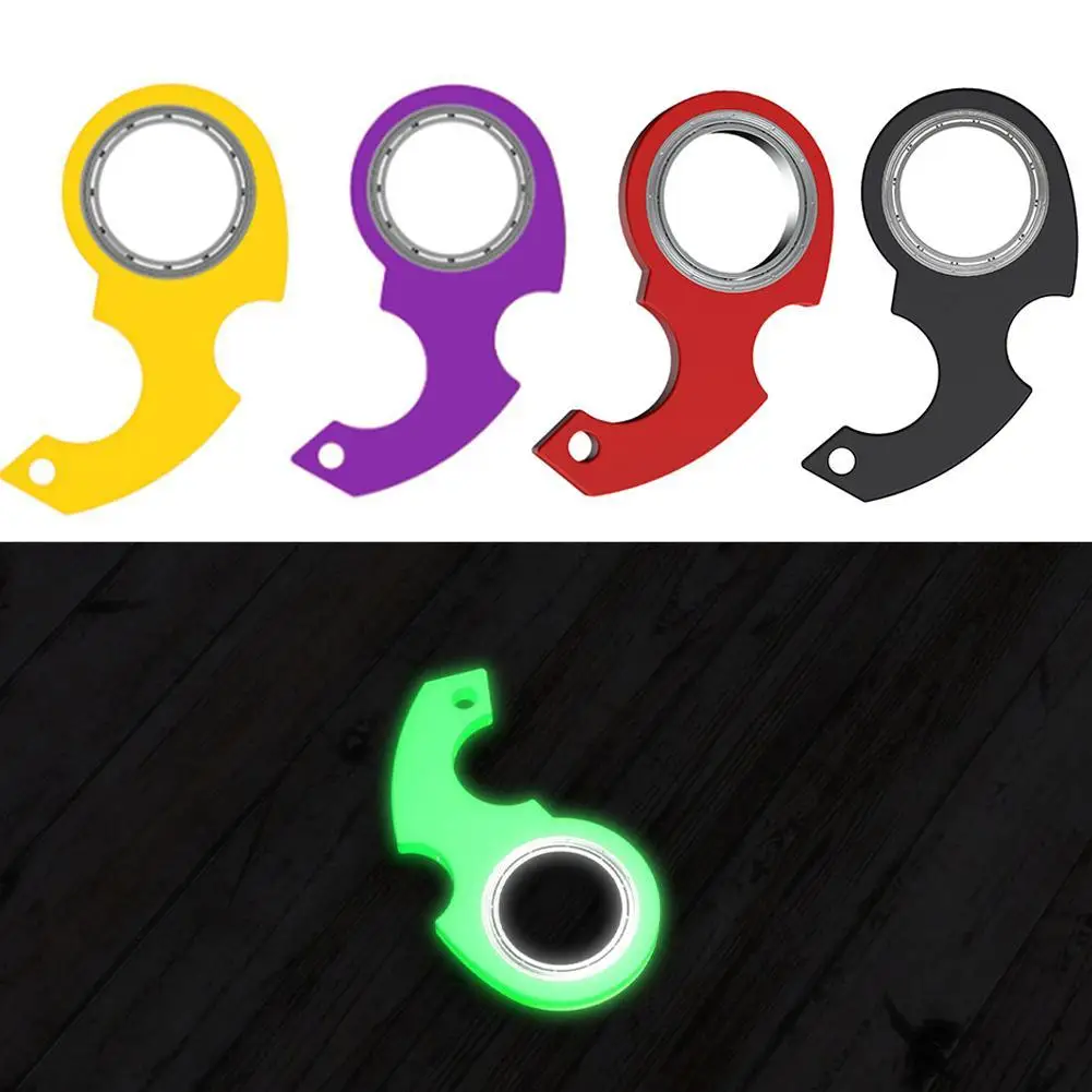 Spinning Noctilucent Key Ring Relieve Boredom Multiple Colors Party Gifts
