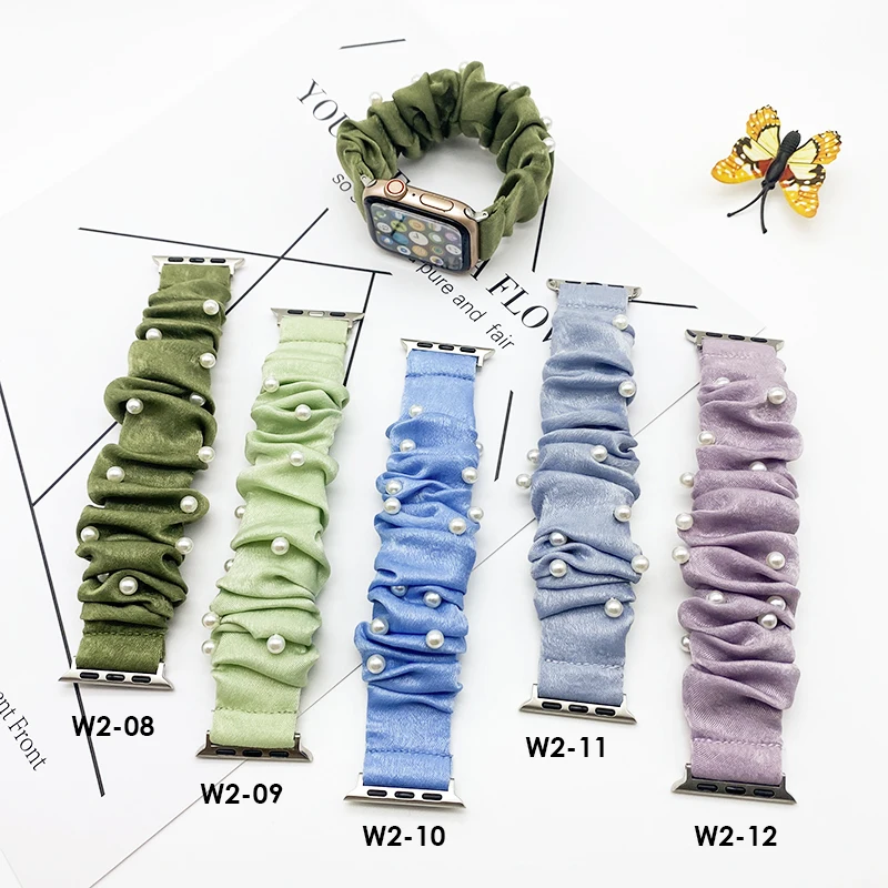 

Scrunchie Strap for Apple Watch Band For iWatch Serie 3 4 5 6 se 7 Elastic Bracelet For Apple watch band 40mm 44mm 42mm 38/45MM