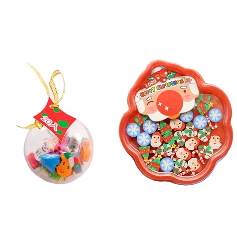 Рождественские ластики, 36 шт./упак., мини-ластики, декомпрессионный ластик, многократное использование U4LD