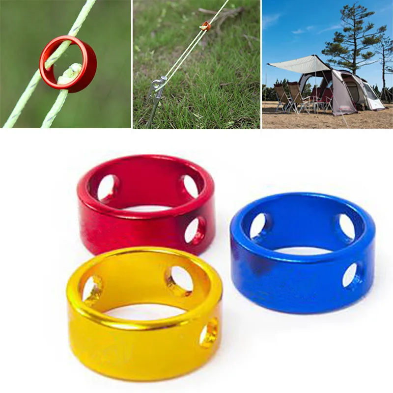 

10pcs Tent Wind Rope Round Regulating Buckle Camping Cord Tensioners Outdoor Canopy Adjustable Length Fixing Ring Newest