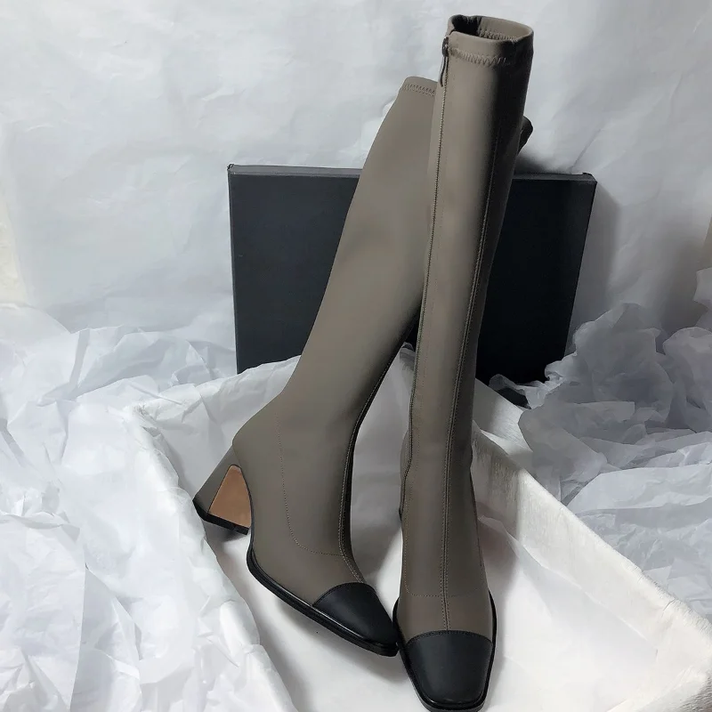 Knee Thigh High Boots Woman Winter 2023 Autumn Long Shoes for Women Boot Pointed Toe Comfortable and Elegant Shoe Wedges Fashion