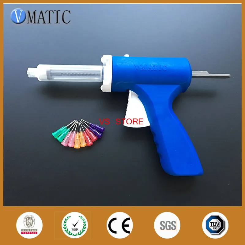 Free Shipping 10ml Manual Syringe Epoxy Caulking Adhesive Glue Dispense Gun With Needles & Barrel 10cc