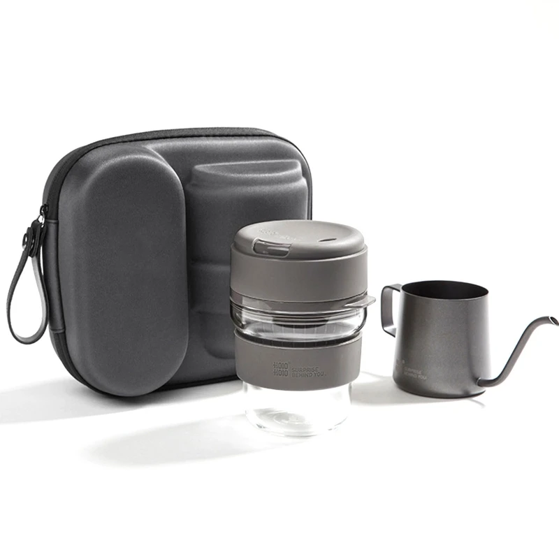 

and Made Coffee Maker Hand Punch Filter Glass Coffee Cup Kit Supplies for Home Outdoor Traveling Camping Coffee