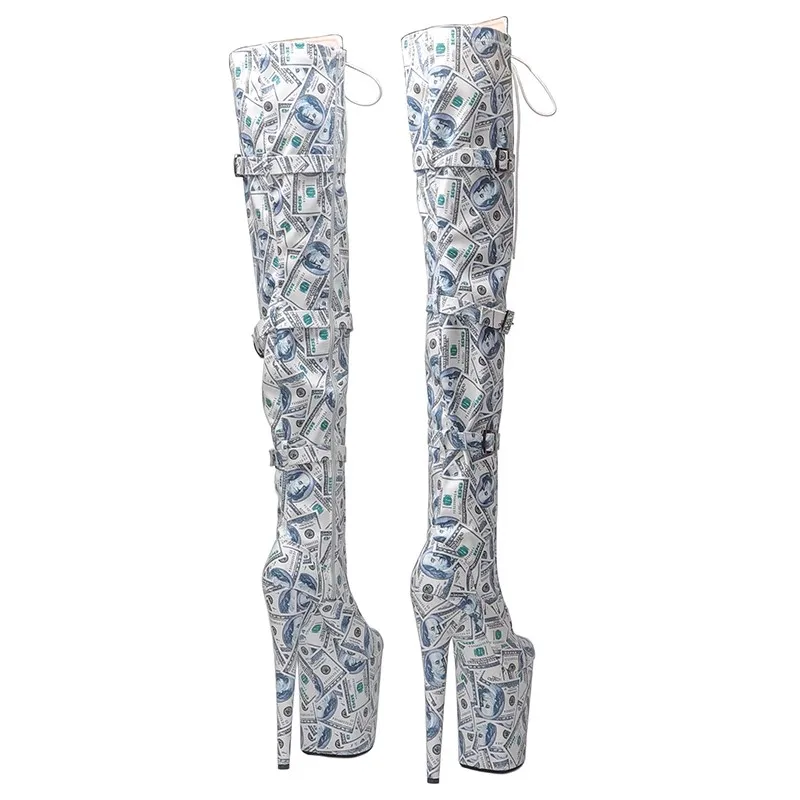 LAIJIANJINXIA/Новые женские сапоги выше колена на платформе из искусственной кожи с