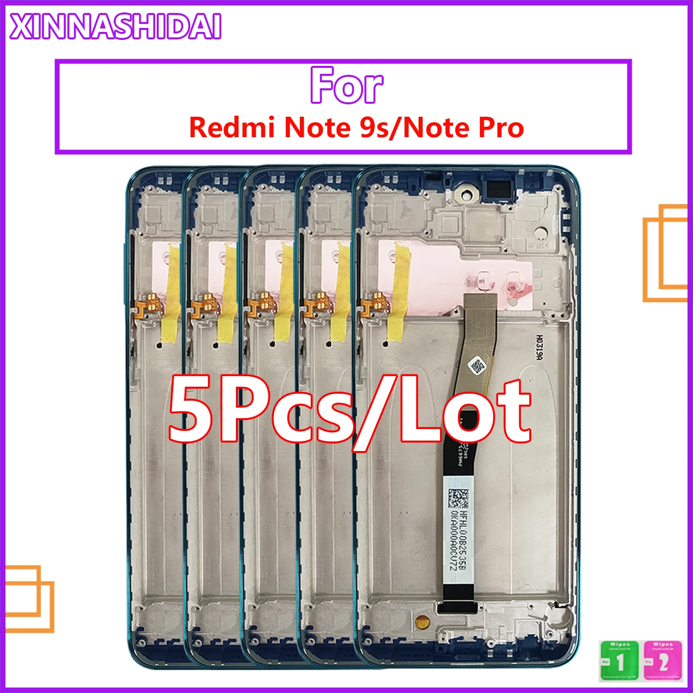 

5pcs/lot For Xiaomi Redmi Note 9S LCD M2003J6A1G M2003J6B2G For Redmi Note 9 Pro Touch Screen Digitizer Replacement LCD Display