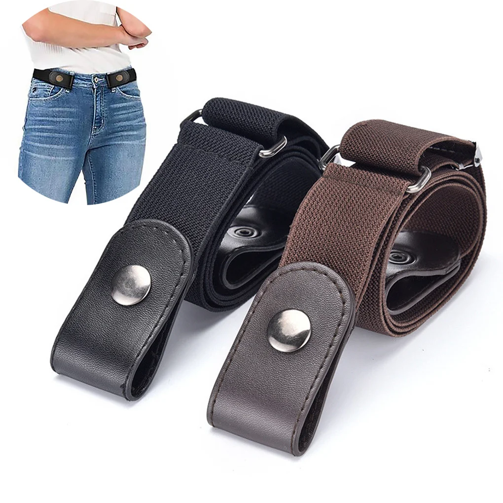 Buckle-Free Belt for Jean Pants,Dresses,Fasion No Buckle Stretc Elastic Waist Belt for Women/Men,No Bule,No assle Waist Belt