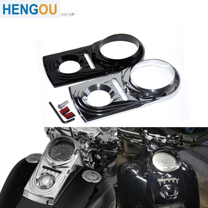 

Motorcycle Fuel Gas Tank Instrument Panel Console Cover Dash Panel Insert For Softail Fat Boy Night Train Dyna Wide Glide