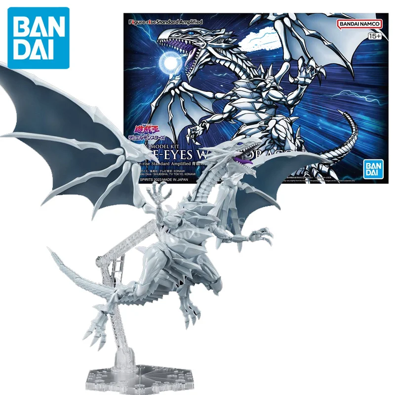 -rise Standard Amplified Blue-eyes White Dragon Anime Action Figure Assembly Model Doll Kit Robot Toy Gift