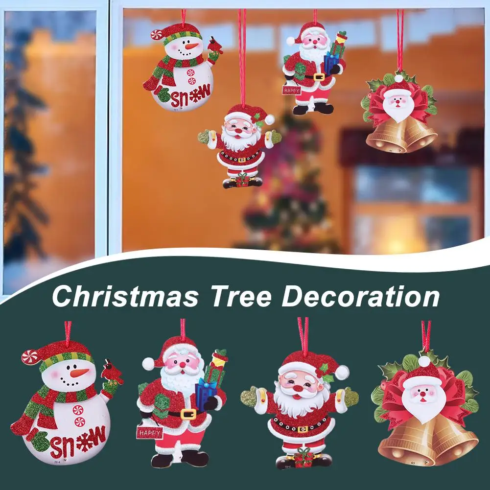 

1pc Christmas Door Hanger New Year Party Pendants Xmas Christmas Decor Hanging Snoweman Claus Elk Merry Tree Santa Oranment B4C4