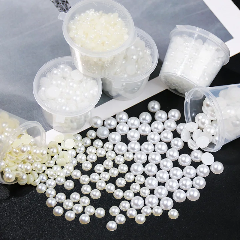 

Искусственный жемчуг, чистый белый крем, клей, фоточехол, аксессуары для ювелирных изделий, материал «сделай сам», ручная работа, кристалл Glu