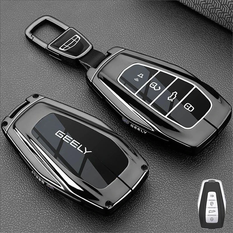 Чехол для ключей из цинкового сплава для Geely Binyue Monjaro Emgrand Boyue Xingyue L - защитный чехол для ключей, брелок для ключей