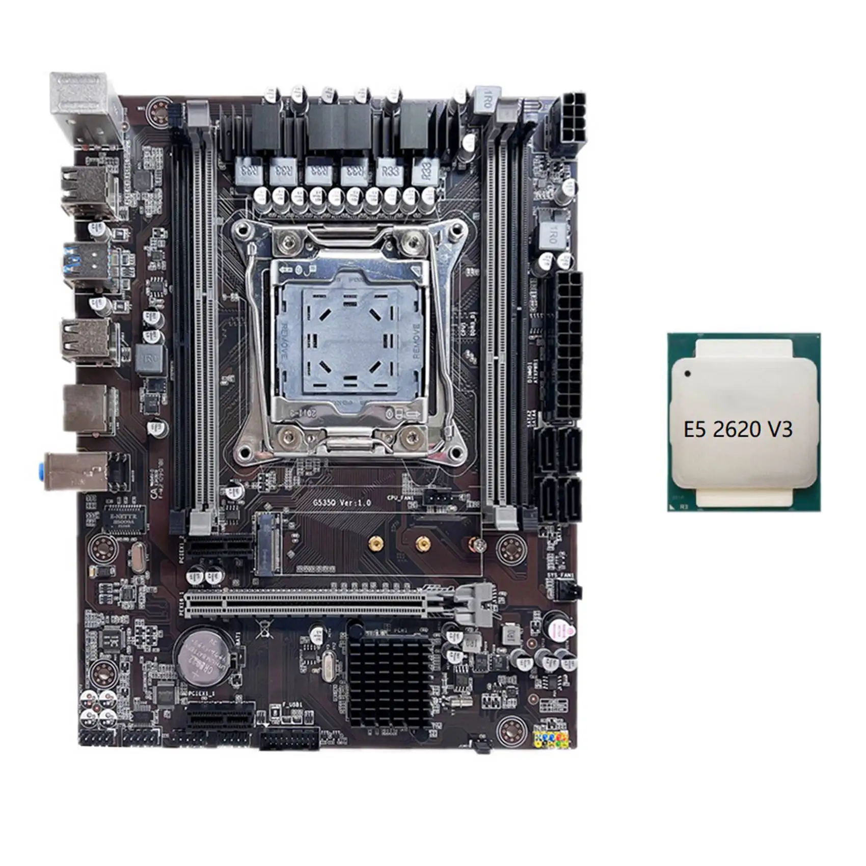 

X99 Motherboard LGA2011-3 Computer Motherboard Support Xeon E5 V3 V4 Series CPU Support DDR4 RAM with E5 2620 V3 CPU