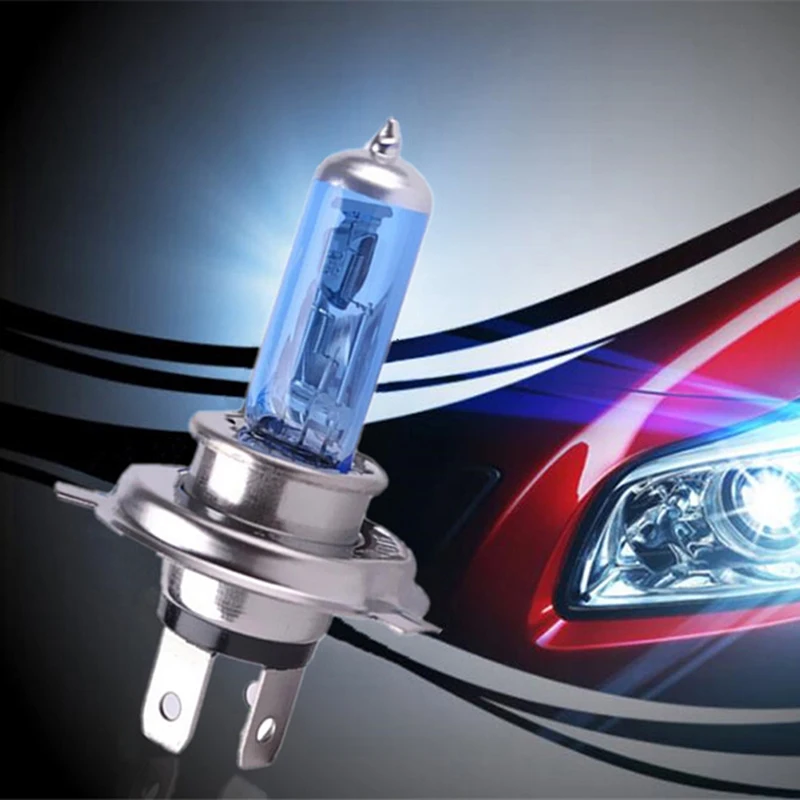 

2 Pcs 6000K White Gas Halogen H4 H7 LED Headlight Car Lamps 12V Super Bright Car Fog Lights auto accessorie car headlight bulbs
