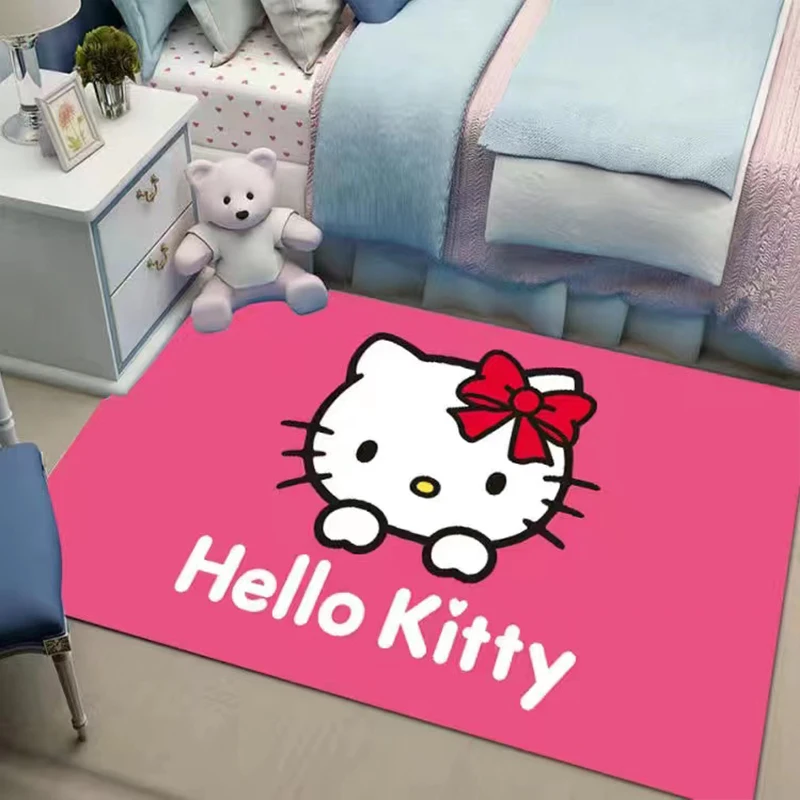 

Hello kitty home textile decoration finished cartoon cute carpet bedroom bedside living room blanket bay window mat