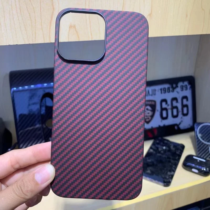 Carbon Fiber Case for IPhone 13 Mini 13Pro Max 13 Case Aramid Fiber Lens Metal Ring Phone Protective Cover for IPhone 13 Pro