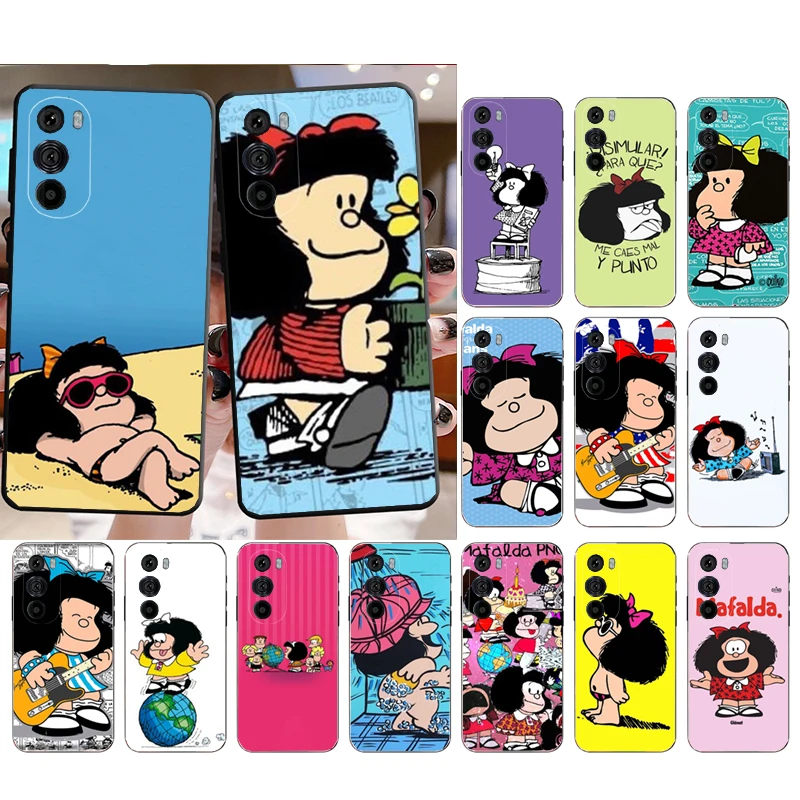 

Mafalda Phone Case for Moto E22i E22 E32 E40 E20 Edge X30 20 Lite 20Pro 30 Neo Ultra Fusion E7Power E7 E6 Plus Funda