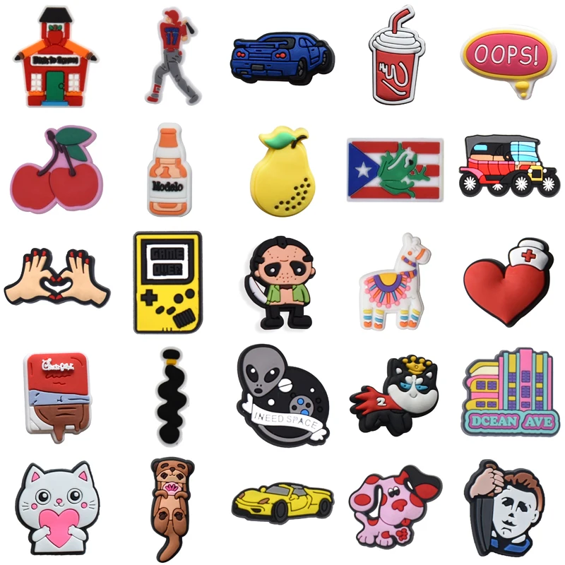 

Para Pins Boy Girl Wholesale Bulk Shoe Charms Kids Set Jeans Packs Men Shoes Accessories Women Charm Gifts Decorations for Crocs