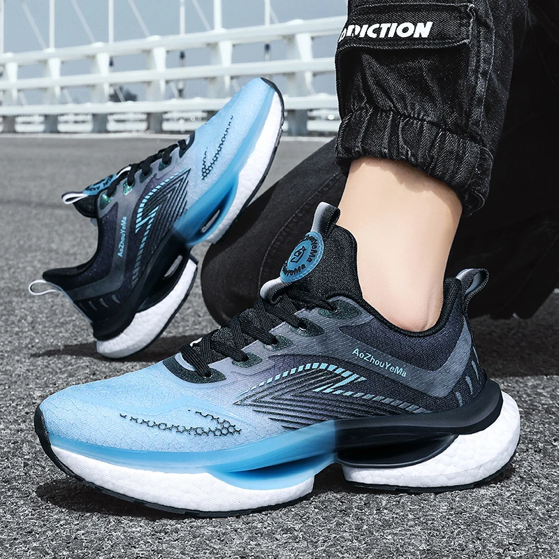 

2023 New Sneakers Men's Summer New Ice Mesh Breathable Jogging Shoes Casual Couple Shoes Real Popcorn Men's Shoes