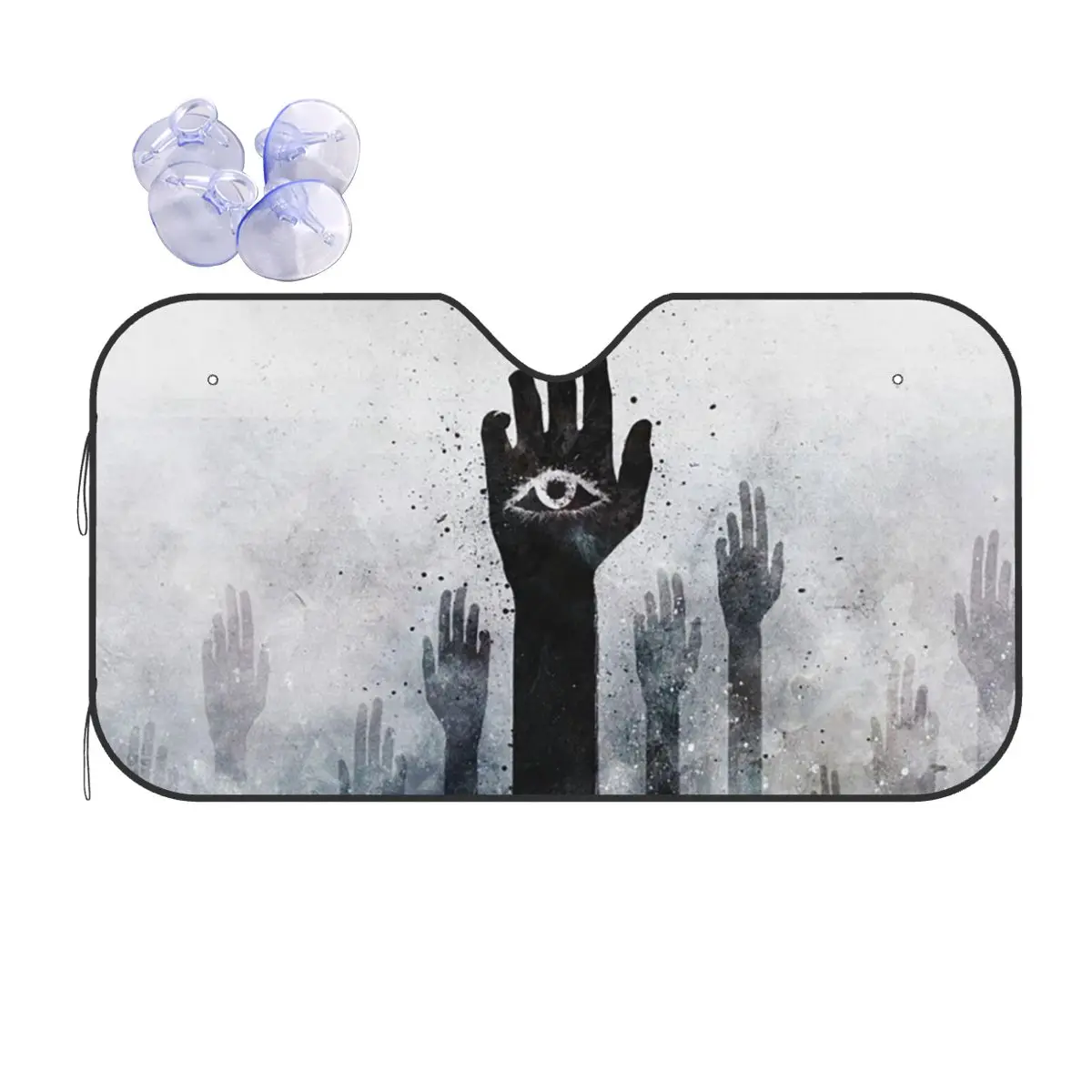 

Horror Ghost Hand Windshield Sunshade Fashion Car Front Window Visor 76x140cm Car Sunshade Solar Protect
