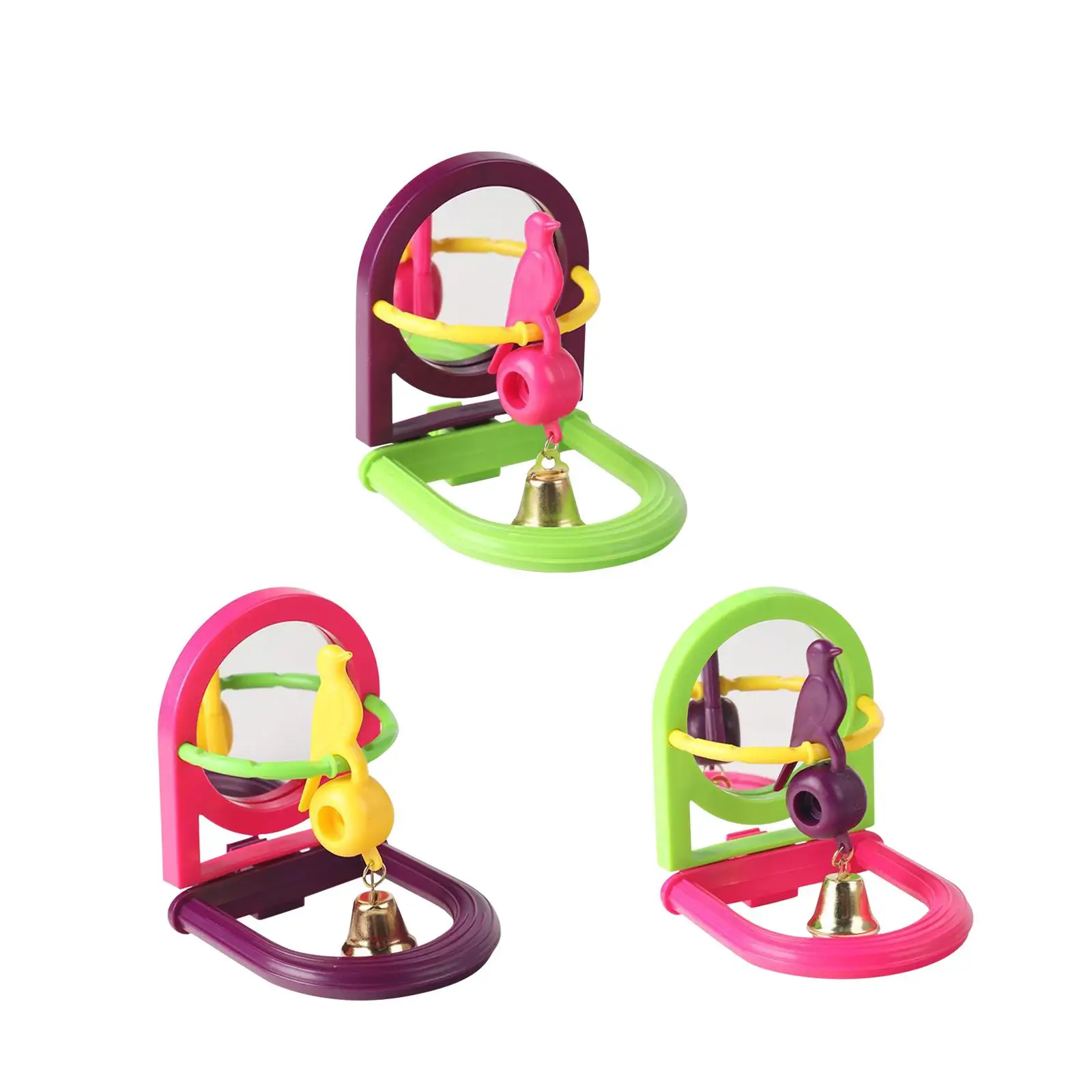 

Bird Parakeet Mirror for , Parrot Stand, Toys, Parakeet Accessories for