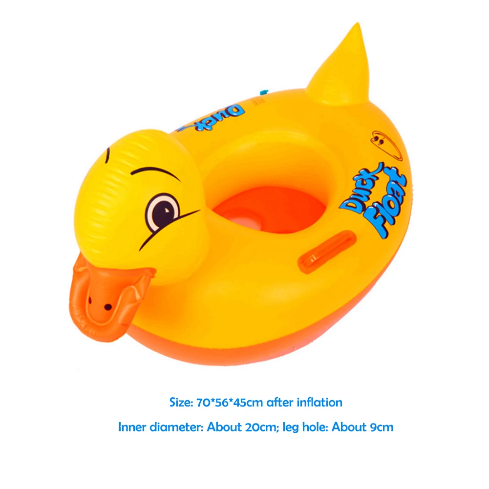 New Shark Duck Shaped Gloat Kids Inflatable Baby Toddler Safe Swimming Swim Seat Float Pool Fish Ring Summer Water Toy