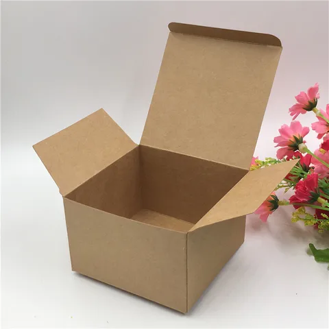 Коричневая Подарочная коробка, 30 шт., 9*9*6 см, коробки для конфет из крафт-бумаги для конфет, тортов, украшений, подарков, шоколада, праздничная упаковка, коробки