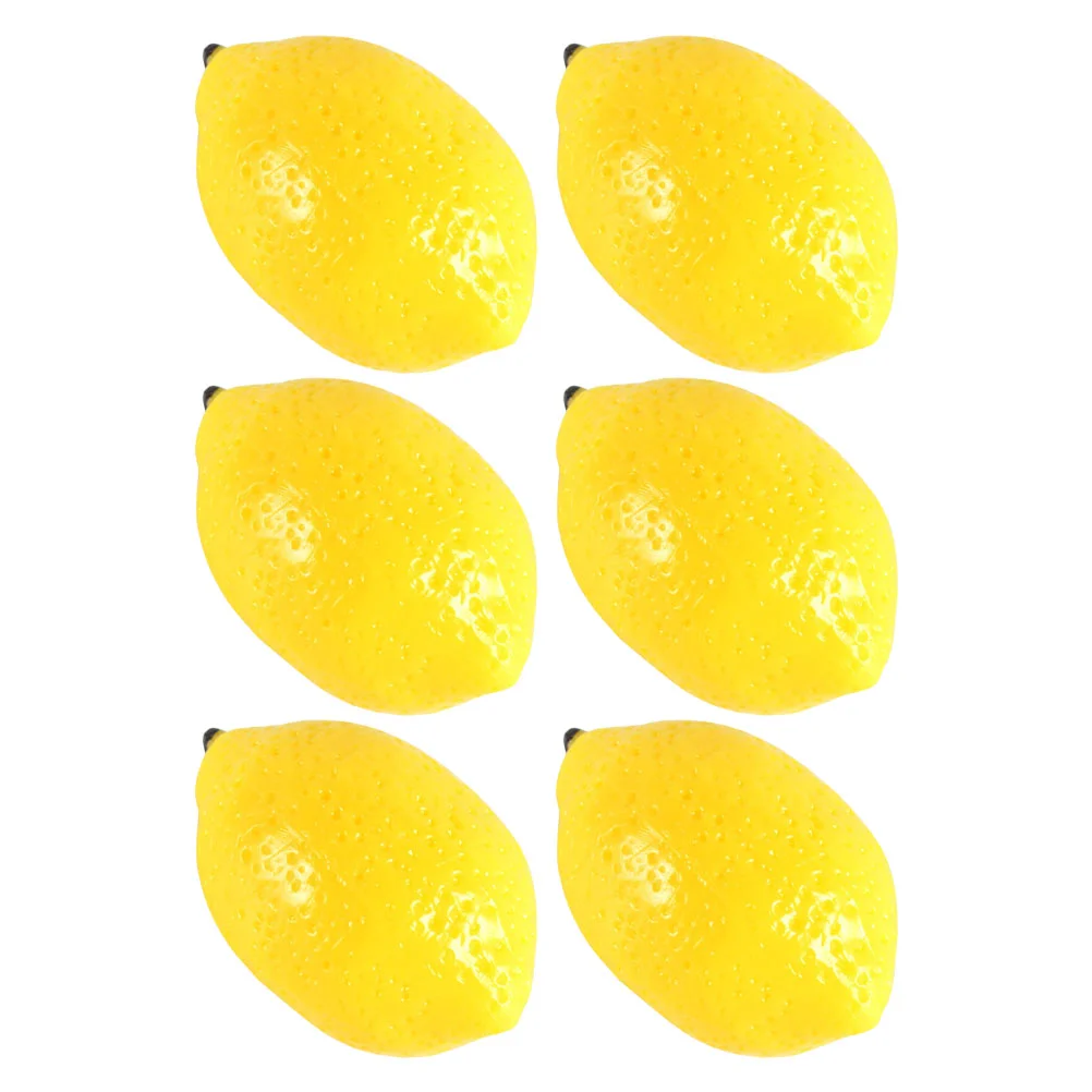 

Fruit Lemon Fake Lemons Decor Artificial Realistic Faux Simulation Lifelike Props Photo Fruits Decorative Kitchen Miniature