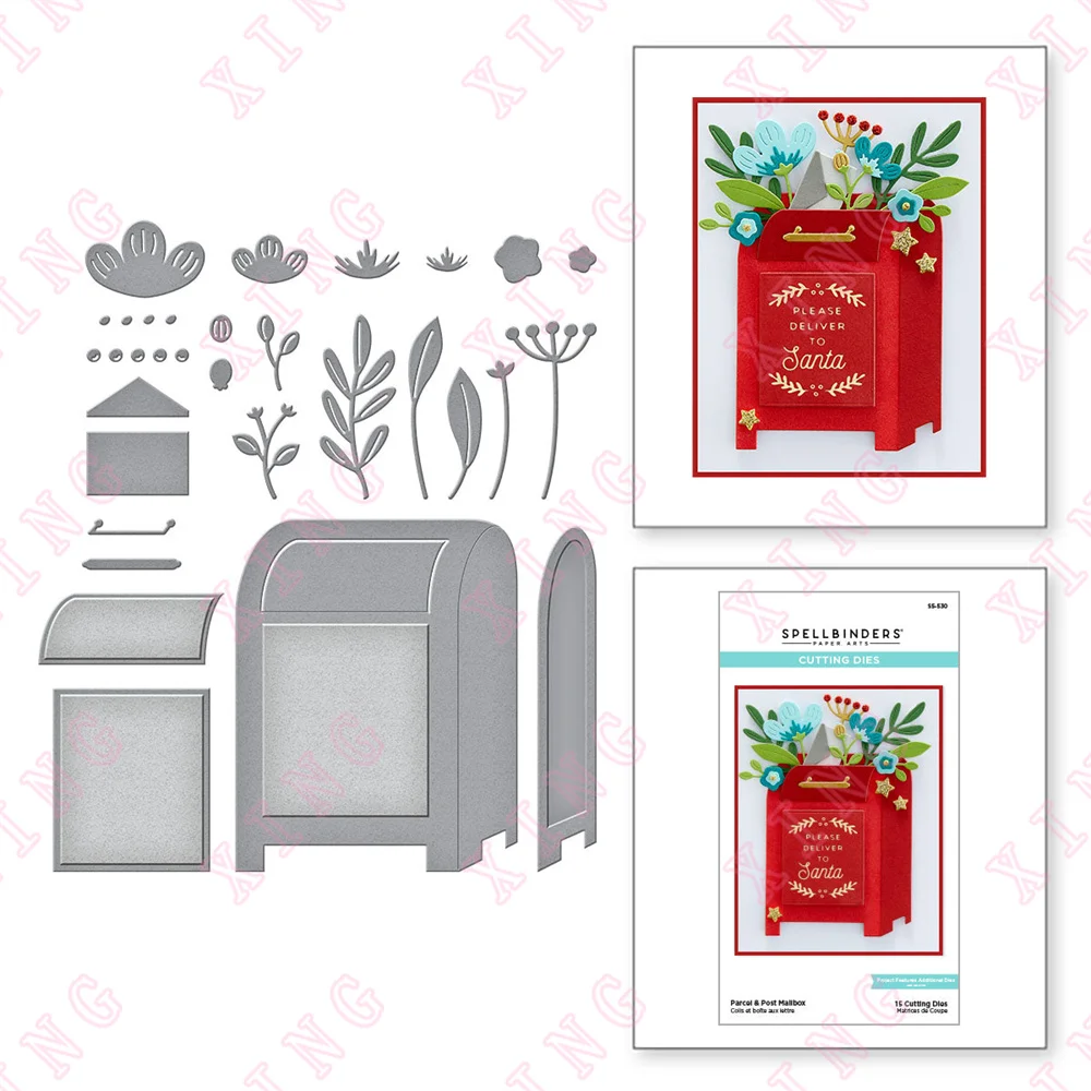 

2022 Mailbox Handle Envelope Berry Petal Leafy Sprig Stalk Metal Cutting Dies Diy Scrapbook Decorate Embossing Reusable Hot Foil