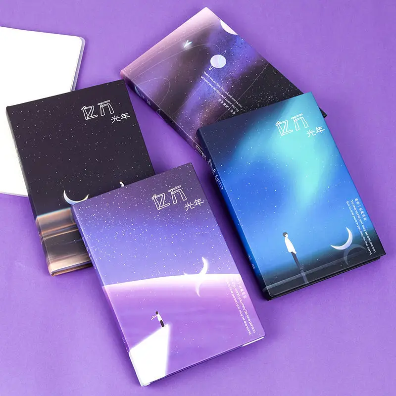 

Creative Universe Starry Sky Planet 112 Sheets Notebook Illustration Book Color Page Student Manual Ledger Notepad Diary Book