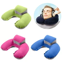 inflatable travel neck pillow soft air u shaped car head rest support cushion automobiles interior accessories